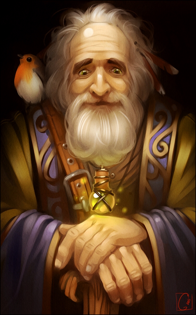 The Old Wizard, Art by Alexandra Khitrova